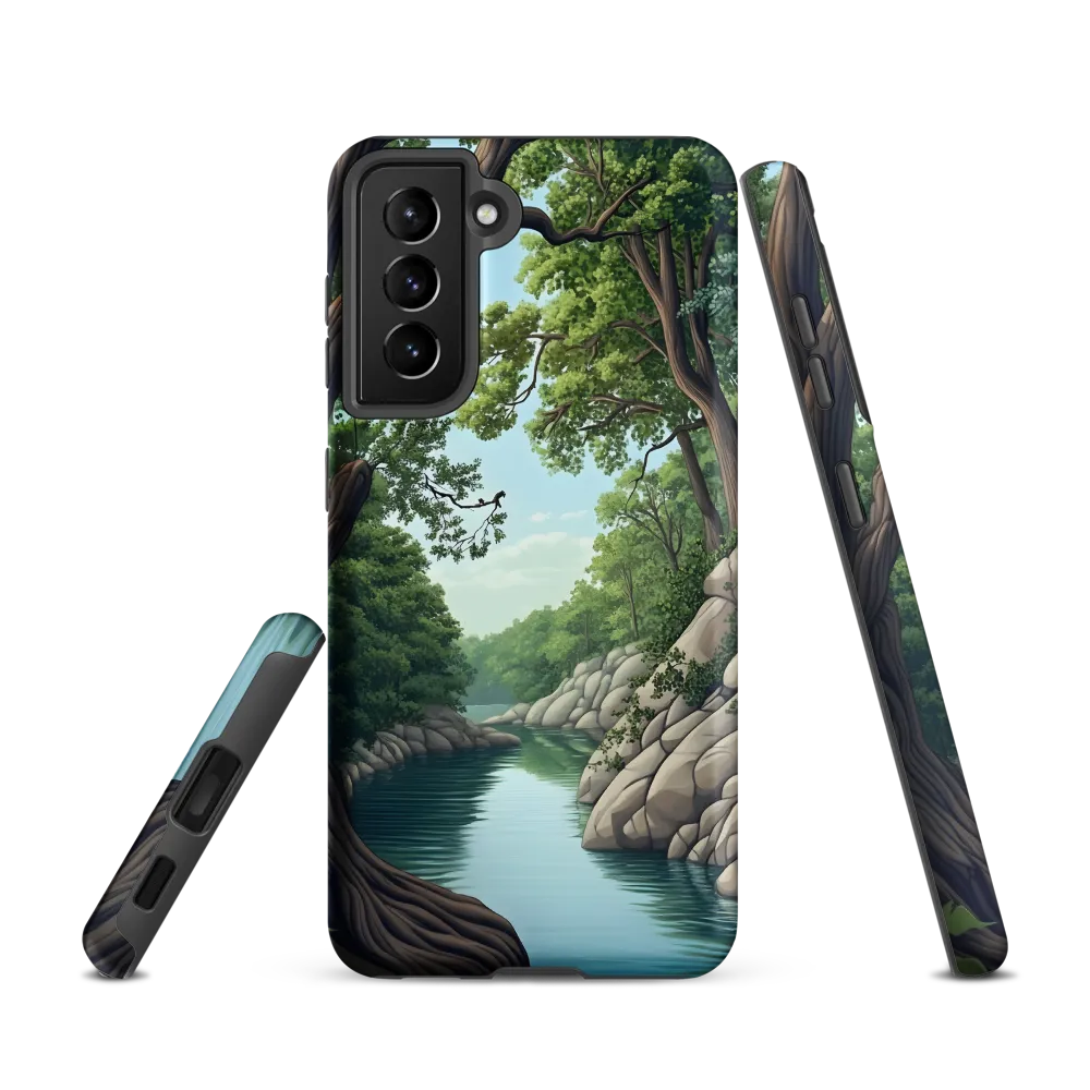 Tranquil Reflections: A Serene River Landscape