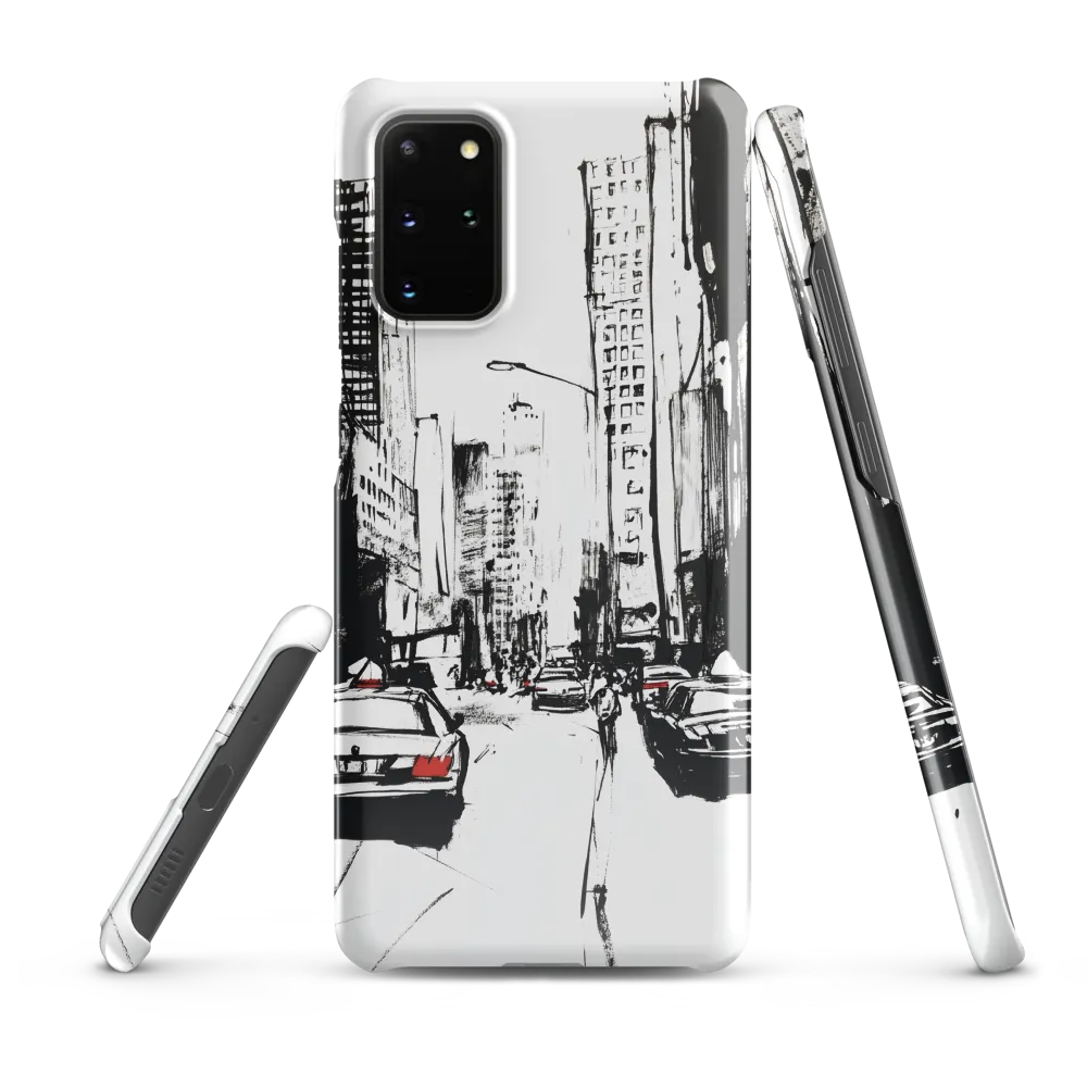 Urban Pulse: A Monochromatic Journey | Phone Case |  S20 Plus | Snap Case | Glossy