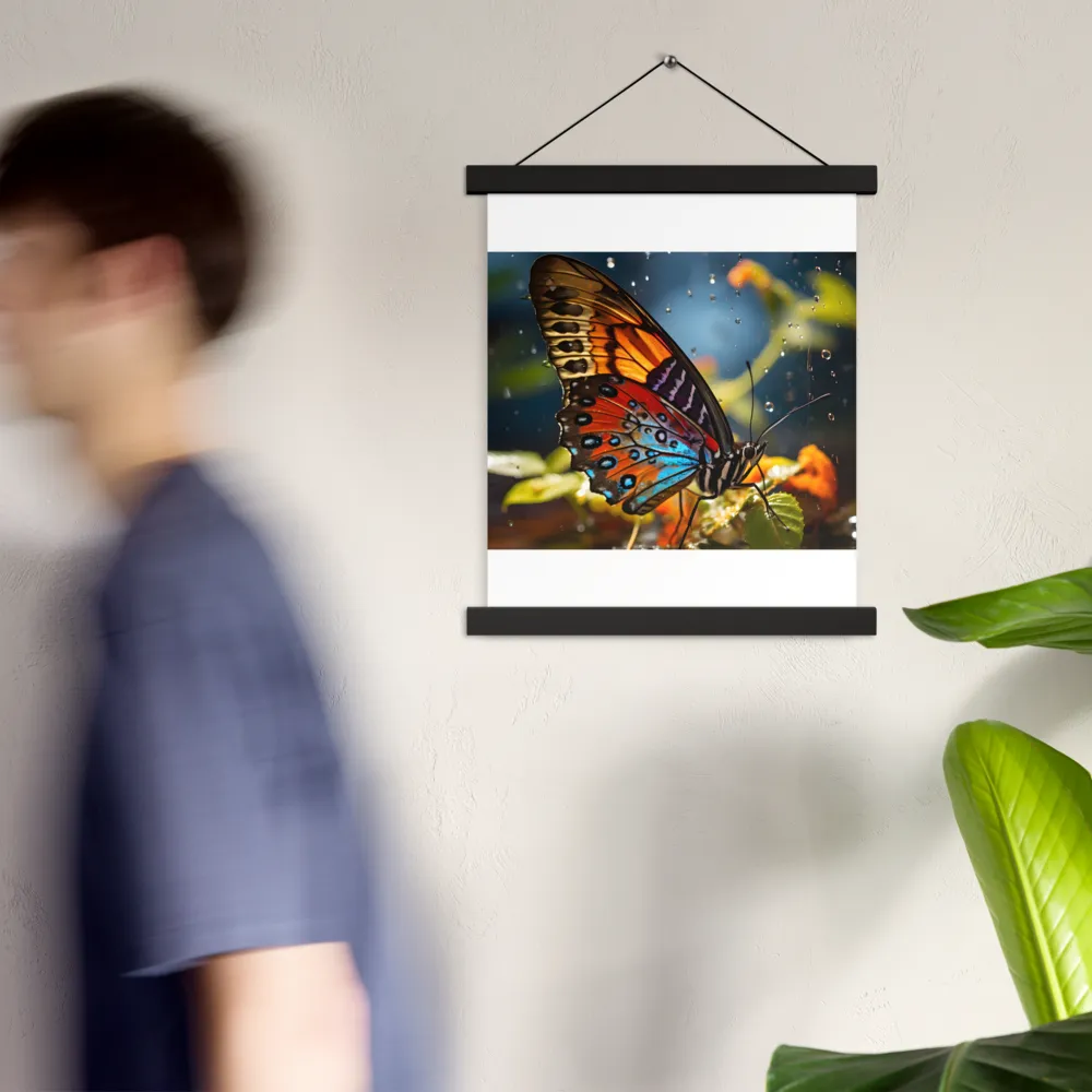 Dance of Colors: The Butterfly's Elegance | Poster With Black Wood Hanger | 11″×14″