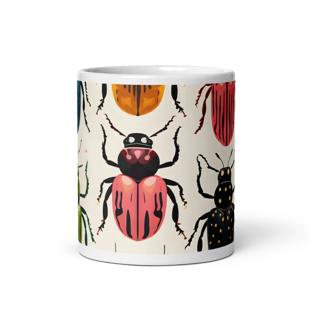 Beetle Mosaic: A Colorful Exploration of Insects | Mug with White inside | 11 oz