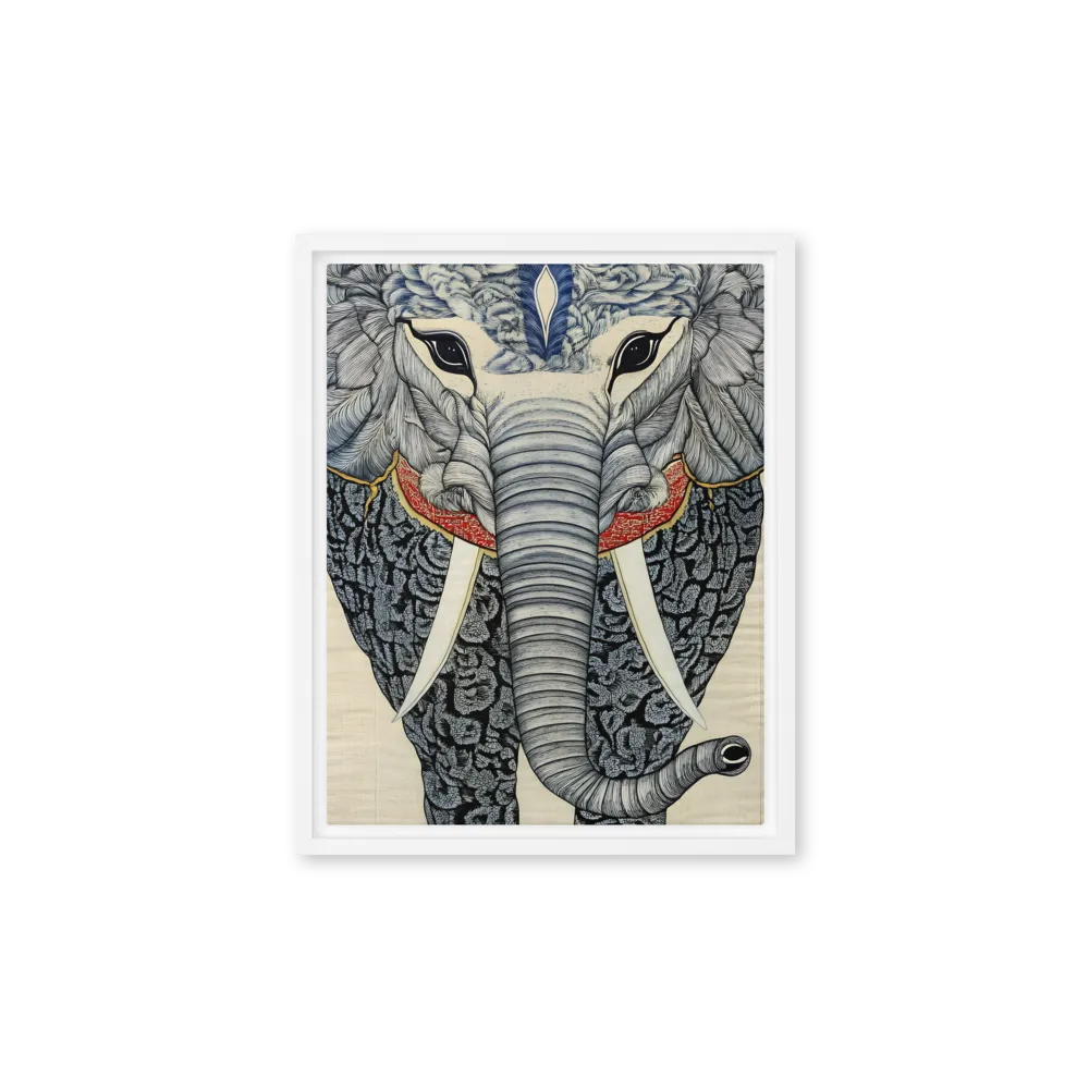 Majesty of the Elephant | Canvas with White Frame | 11″×14″