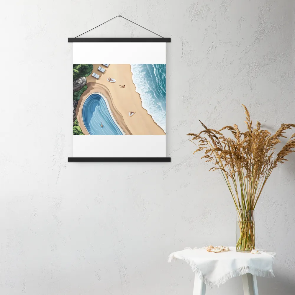 Serenity by the Shore | Poster With Black Wood Hanger | 18″×24″