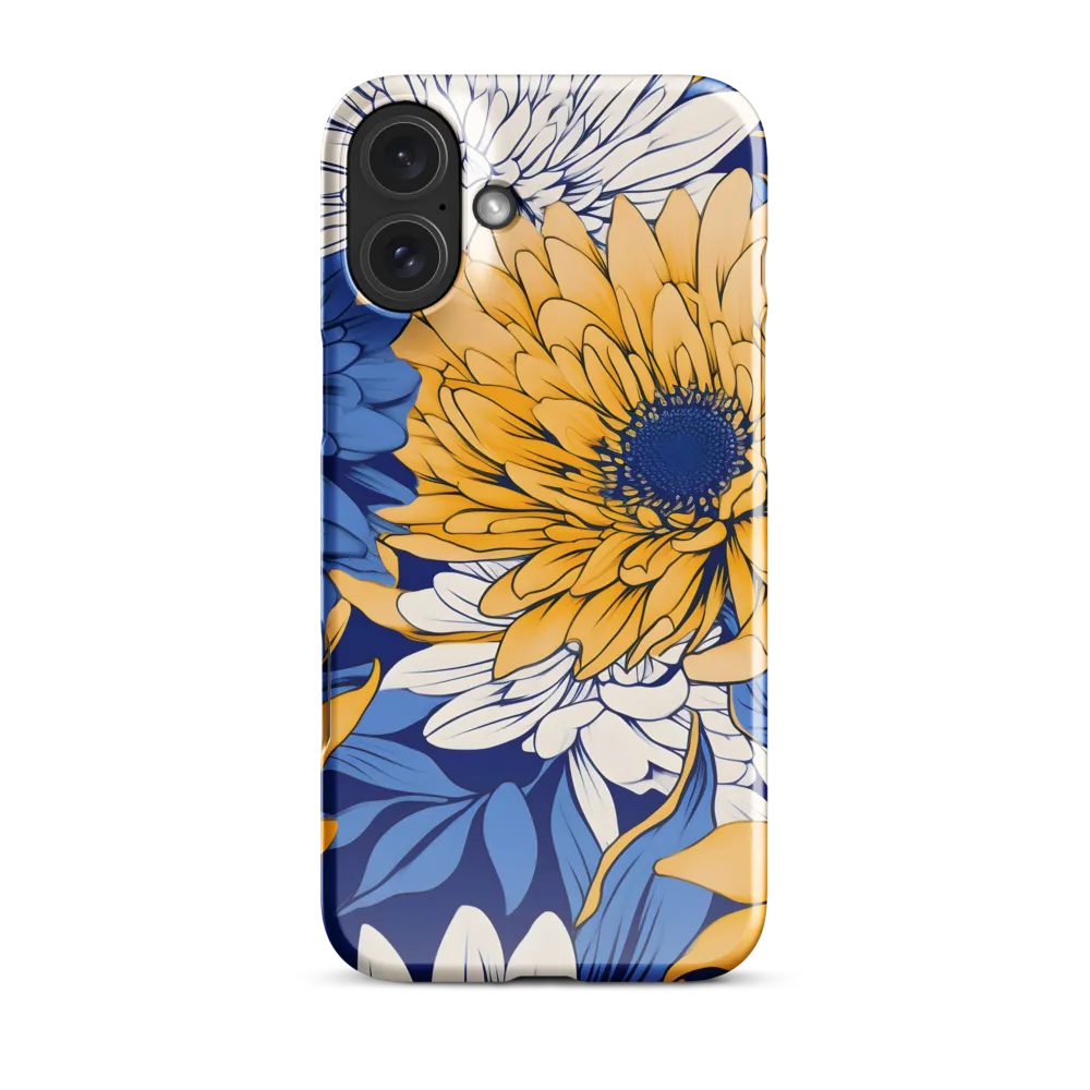 Floral Harmony in Blue and Yellow