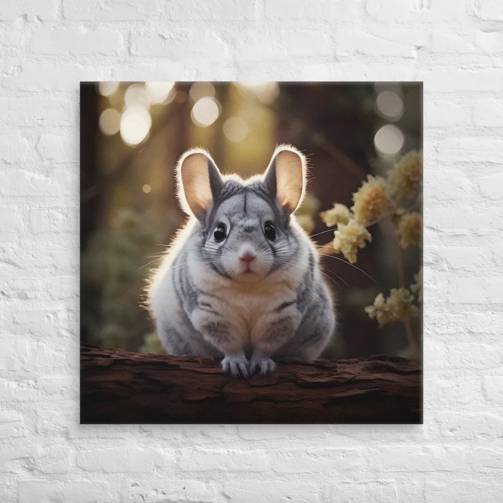 Curious Chinchilla in the Forest | Canvas | 32″×32″