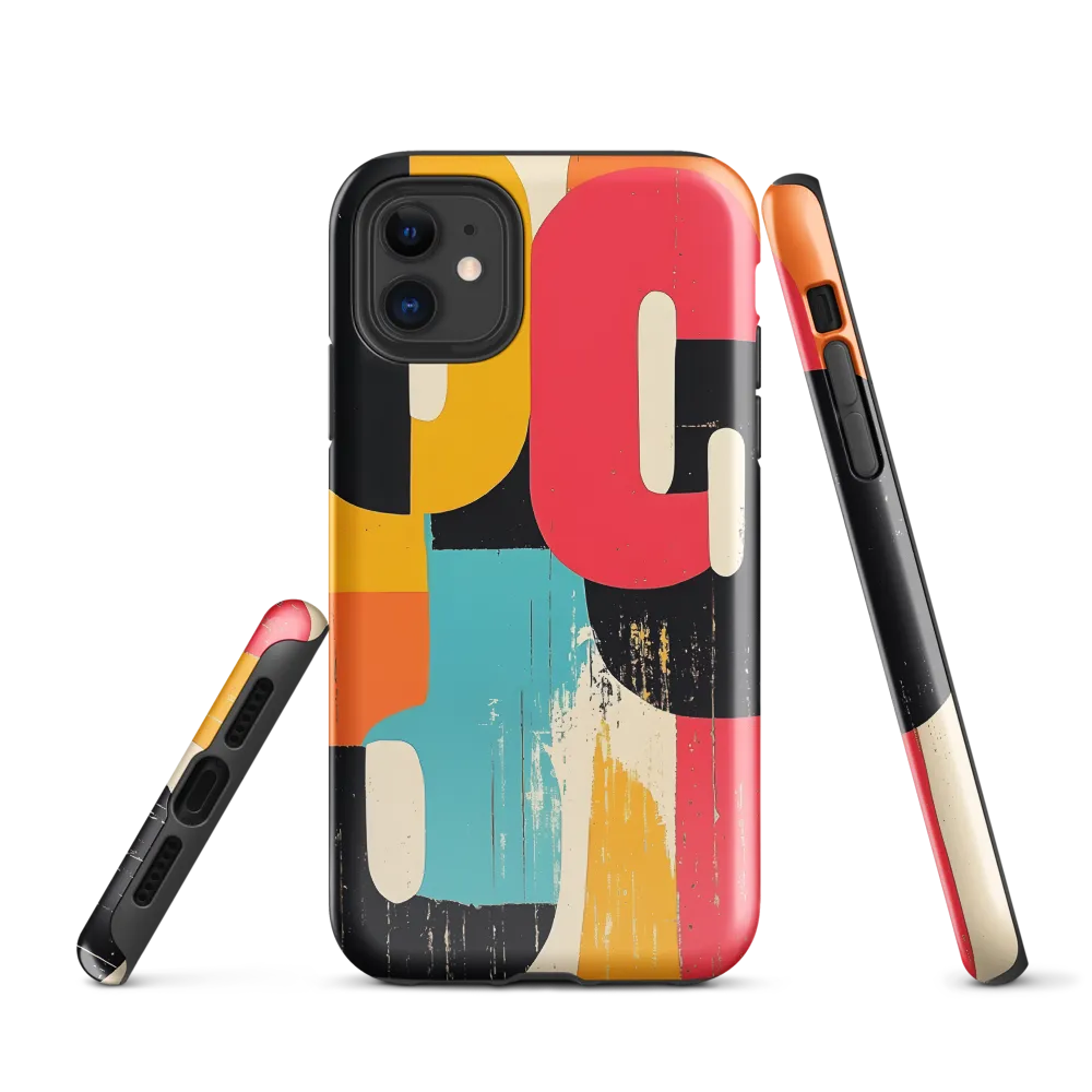 Colorful Curves: Numbers in Harmony | Phone Case |  11 | Tough Case | Glossy