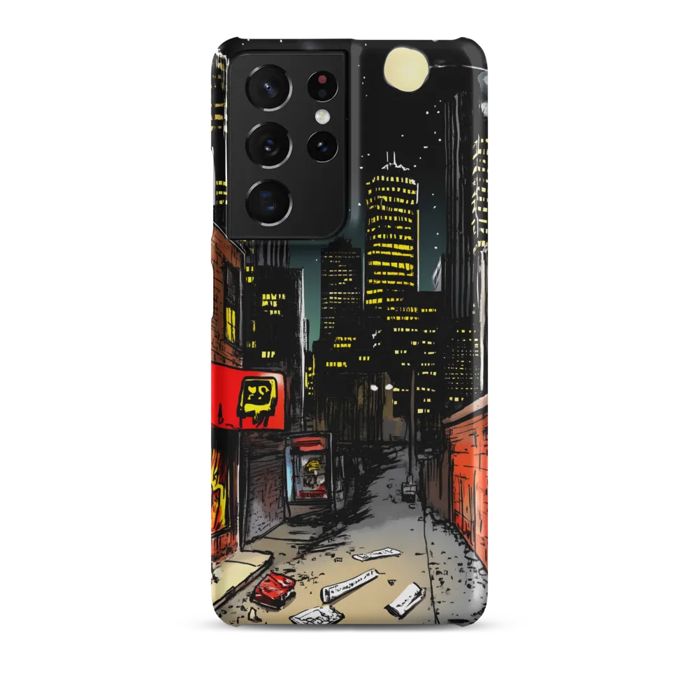Nocturnal Cityscape: The Hidden Alley | Phone Case |  S21 Ultra | Snap Case | Matte