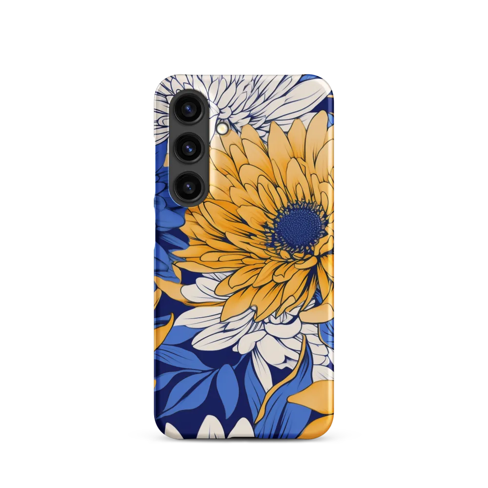 Floral Harmony in Blue and Yellow