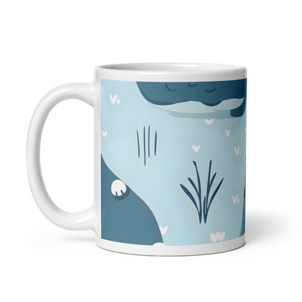 Whimsical Hippo Delight | Mug with White inside | 11 oz