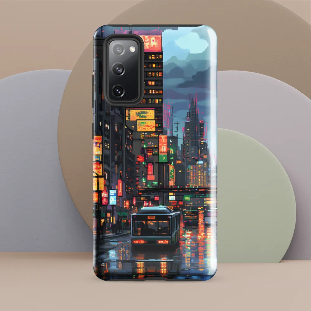 Neon Dreams: A Pixelated Urban Night