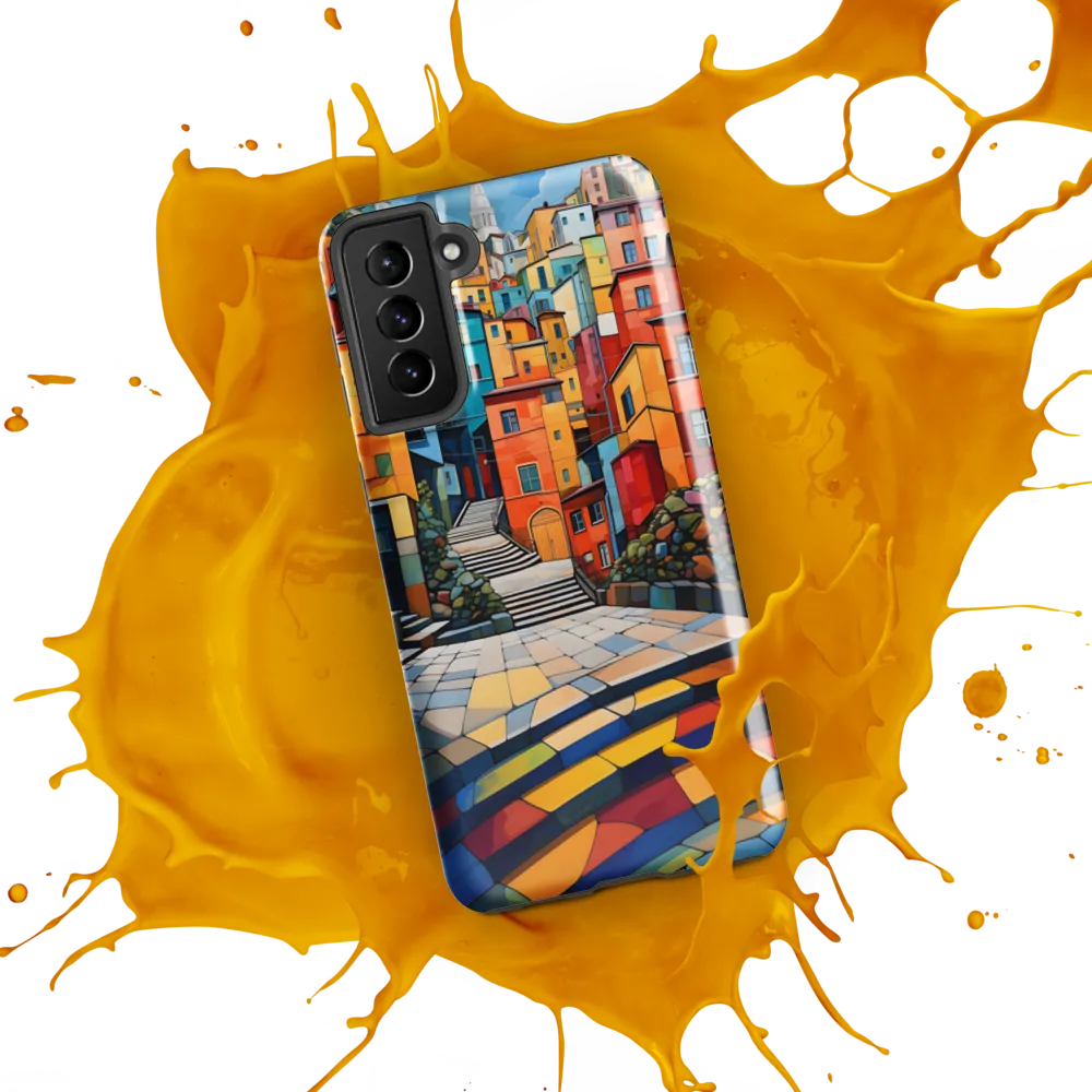 Vibrant Village: A Cubist Journey