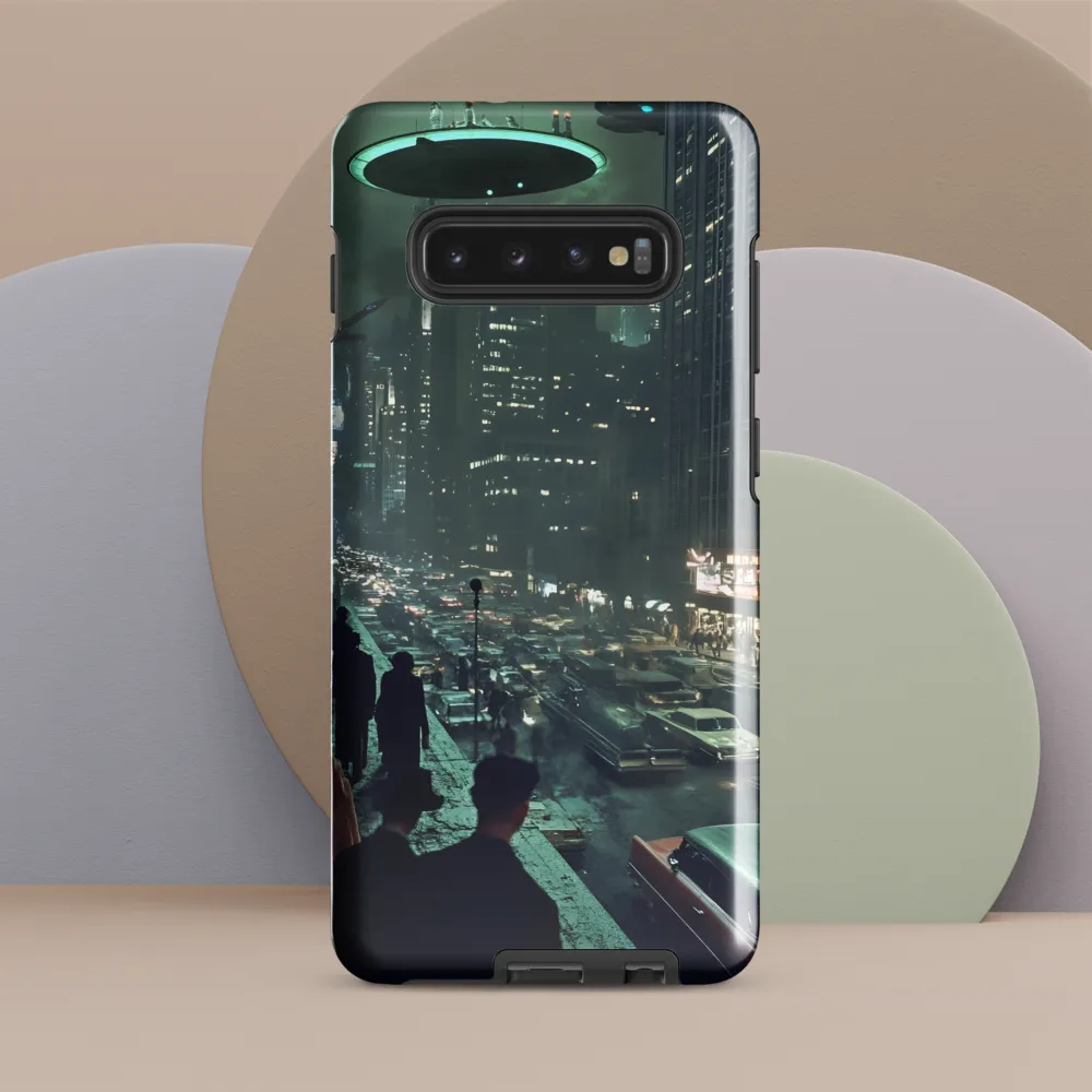 Mysterious Encounters in a Neon City | Phone Case |  S10 Plus | Tough Case | Glossy