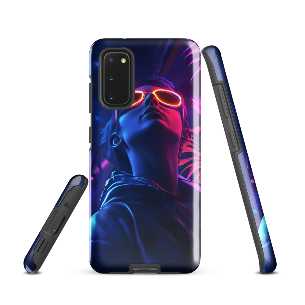 Neon Dreams: A Cyberpunk Portrait | Phone Case |  S20 | Tough Case | Glossy
