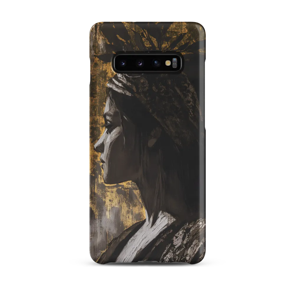 Golden Elegance: A Modern Profile Portrait