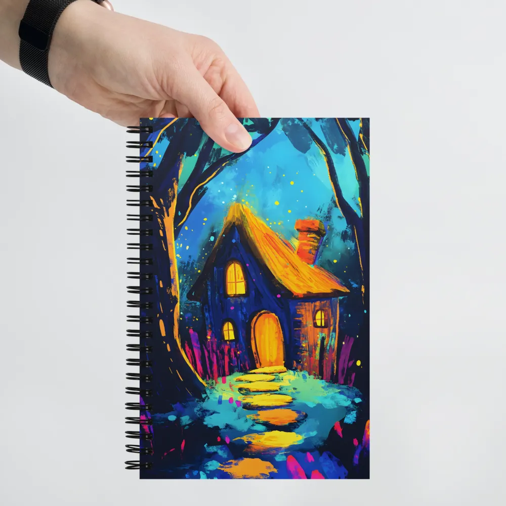 Mystical Retreat in Moonlight | Spiral Notebook