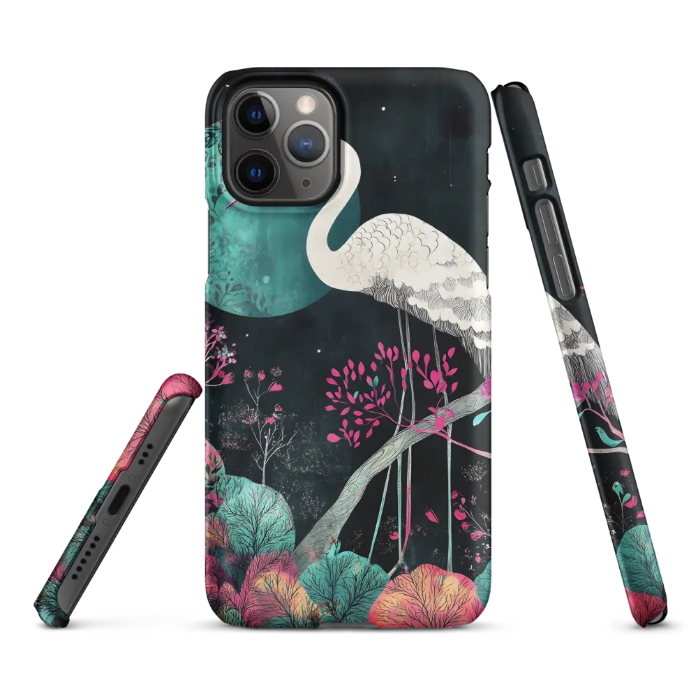 Ethereal Presence: Heron in a Floral Dreamscape