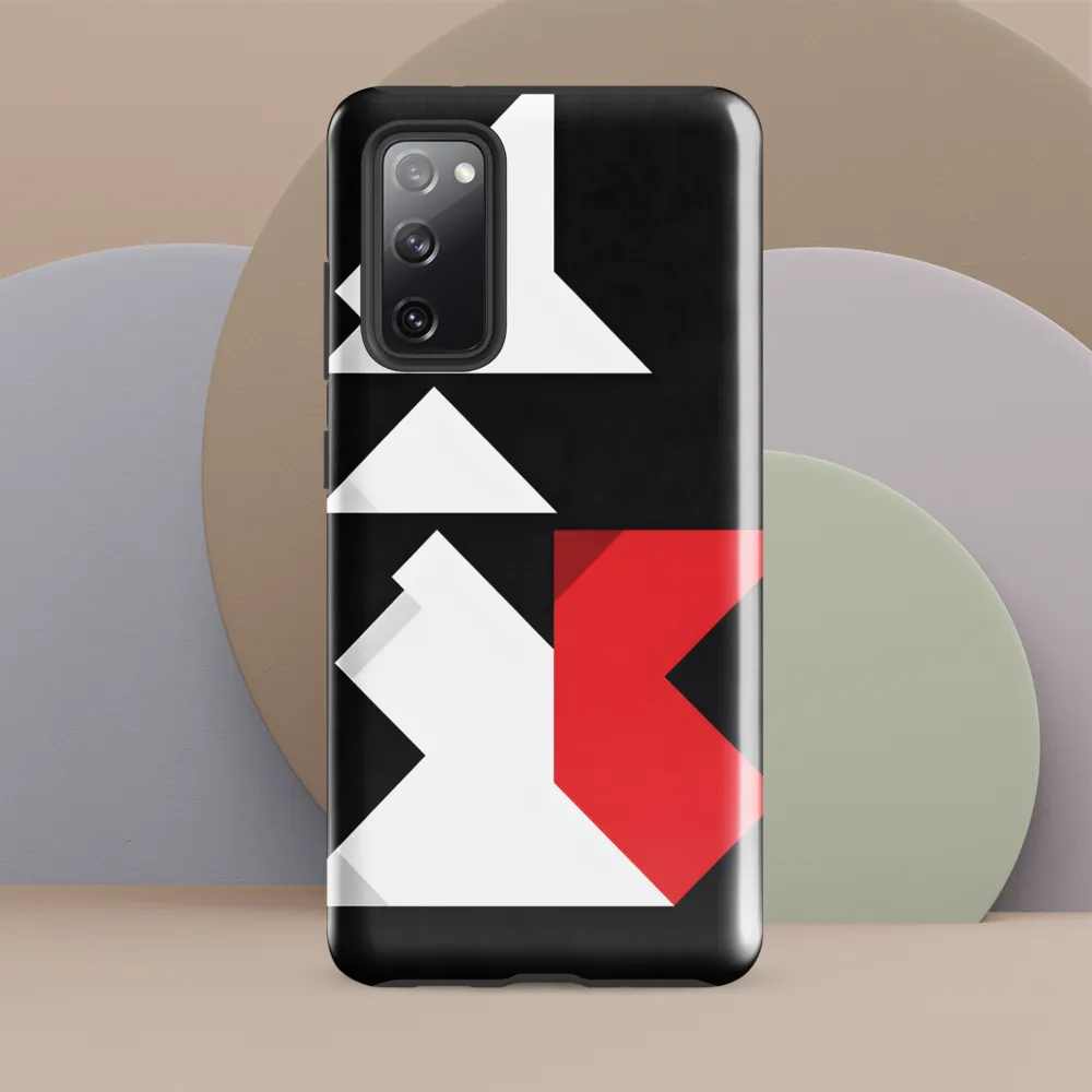 Geometric Symphony in Contrast | Phone Case |  S20 FE | Tough Case | Glossy