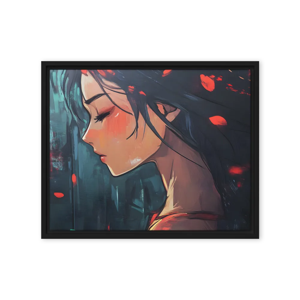 Whispers of Melancholy | Canvas with Black Frame | 16″×20″