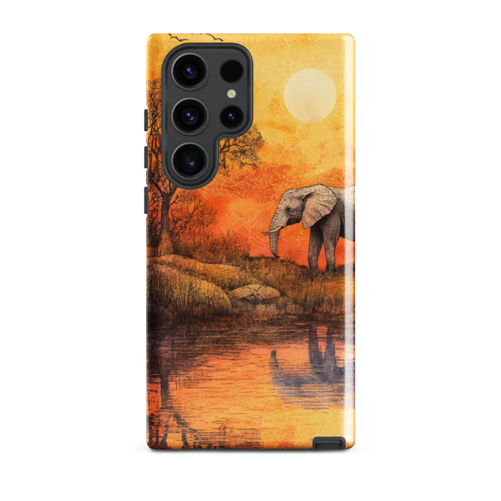 Elephant's Serenity at Dusk