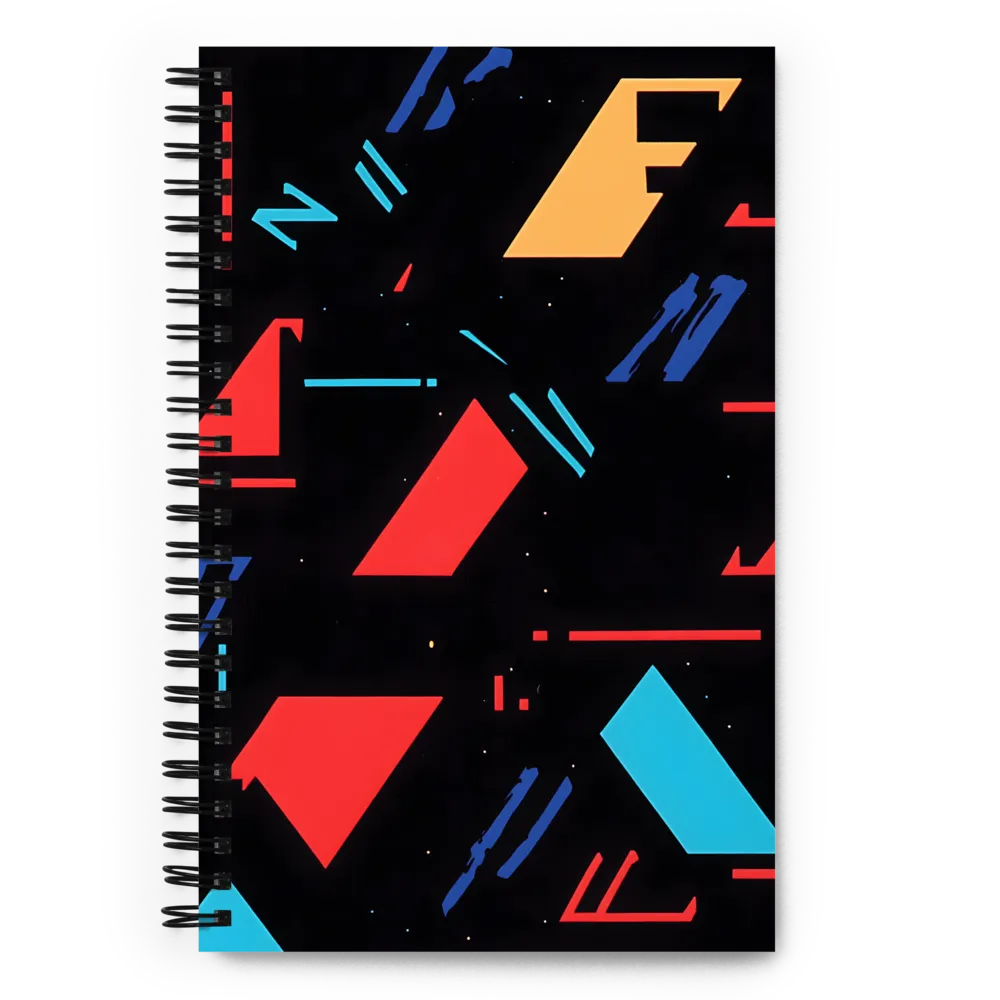 Dynamic Geometric Harmony | Spiral Notebook