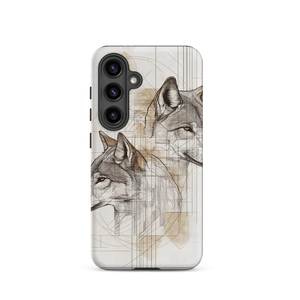 Geometric Harmony: The Essence of Wolves | Phone Case |  S24 | Tough Case | Matte