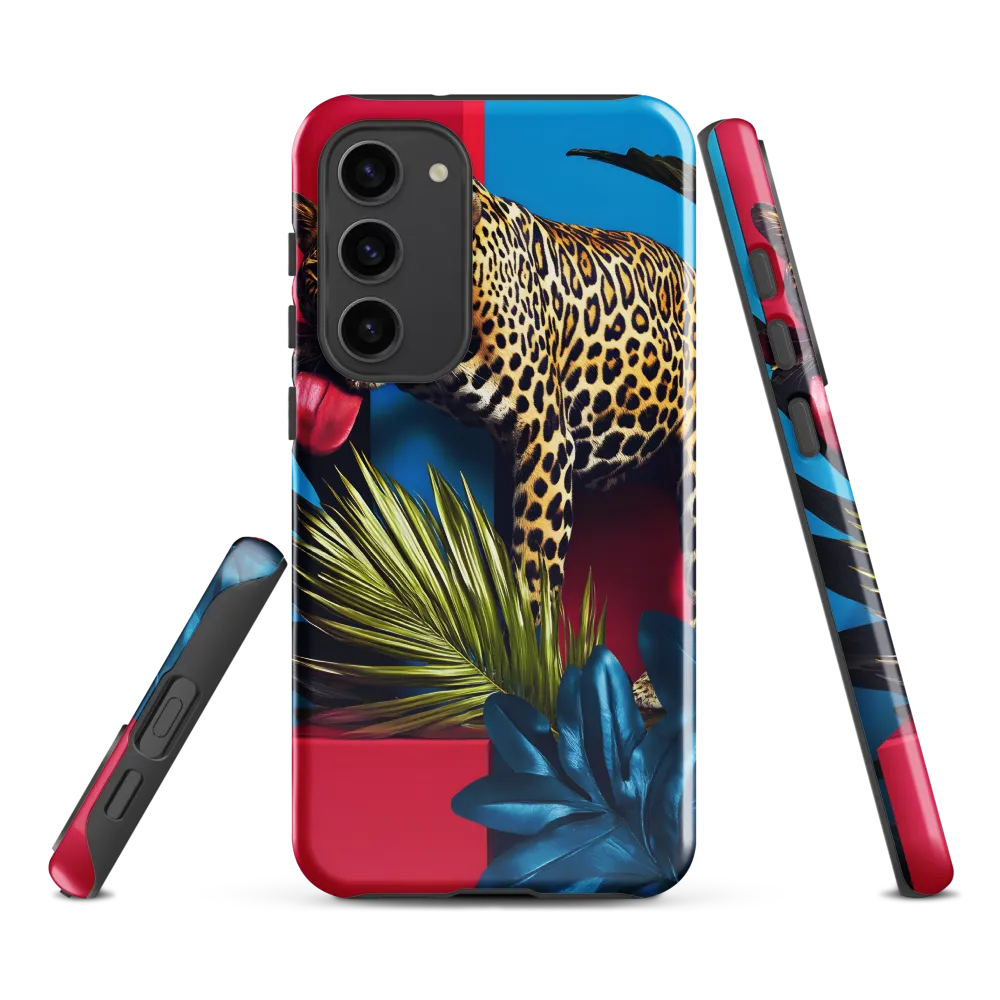 Playful Leopard in Vibrant Paradise