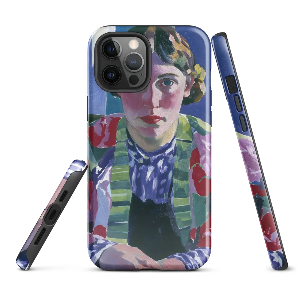 Vibrant Gaze: A Modernist Portrait