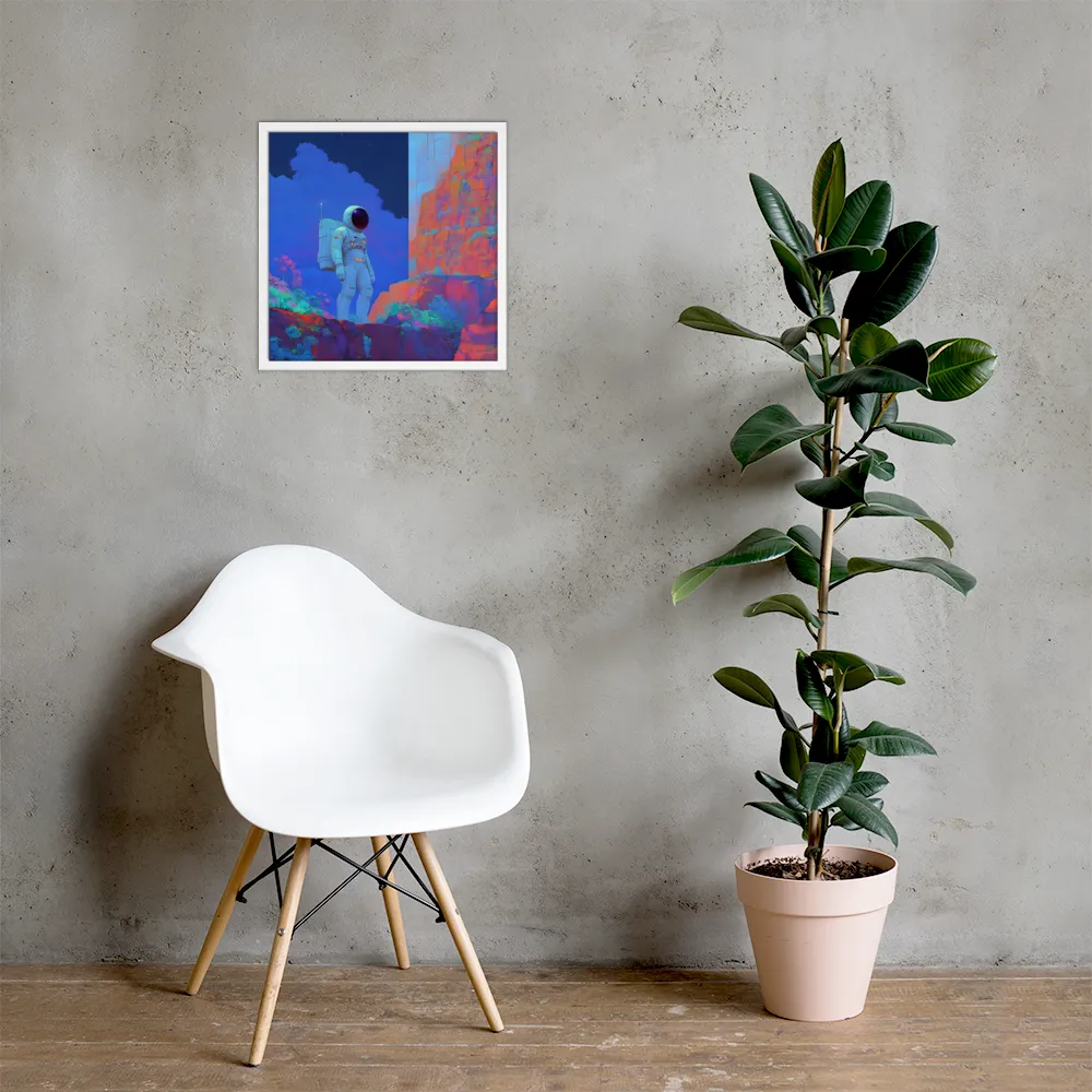 Interstellar Reflections | Poster with White Frame | 18″×18″