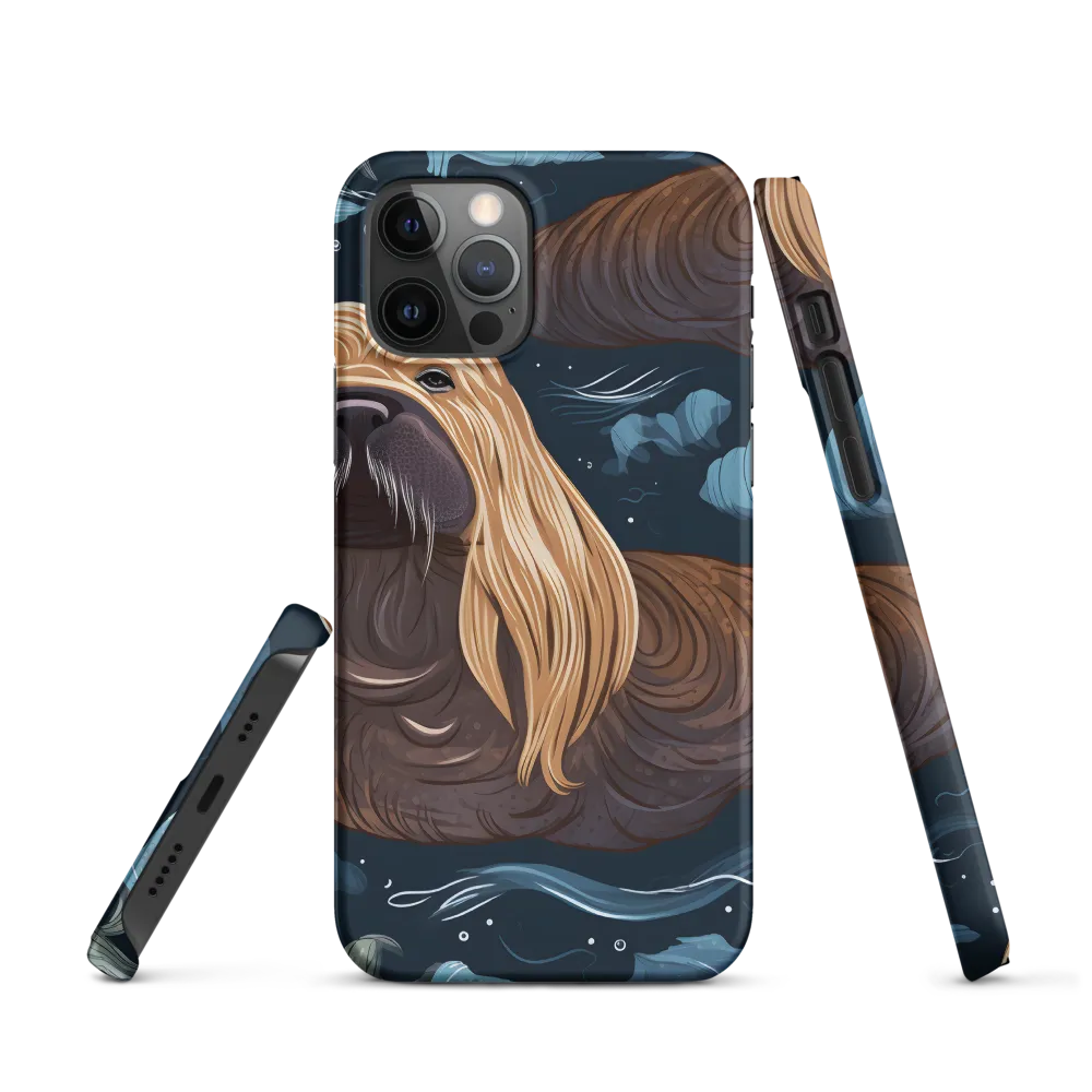 Whimsical Walruses in Deep Blue