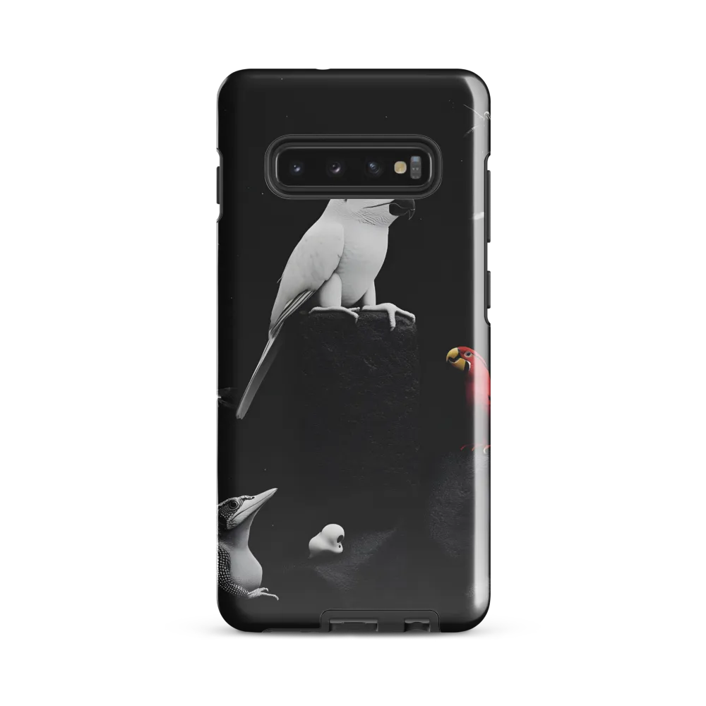 Harmony in Monochrome: A Surreal Assembly of Nature | Phone Case |  S10 Plus | Tough Case | Glossy