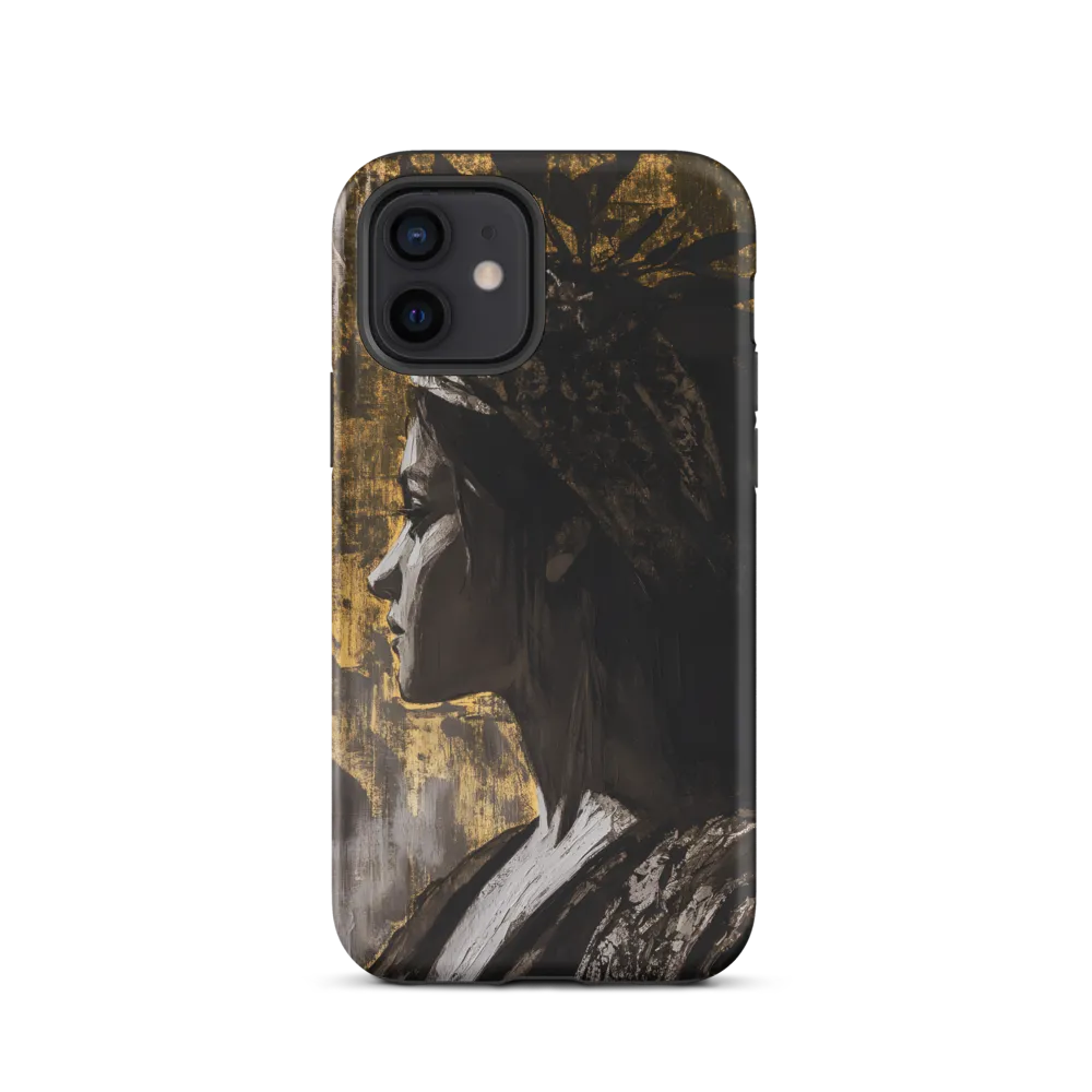 Golden Elegance: A Modern Profile Portrait