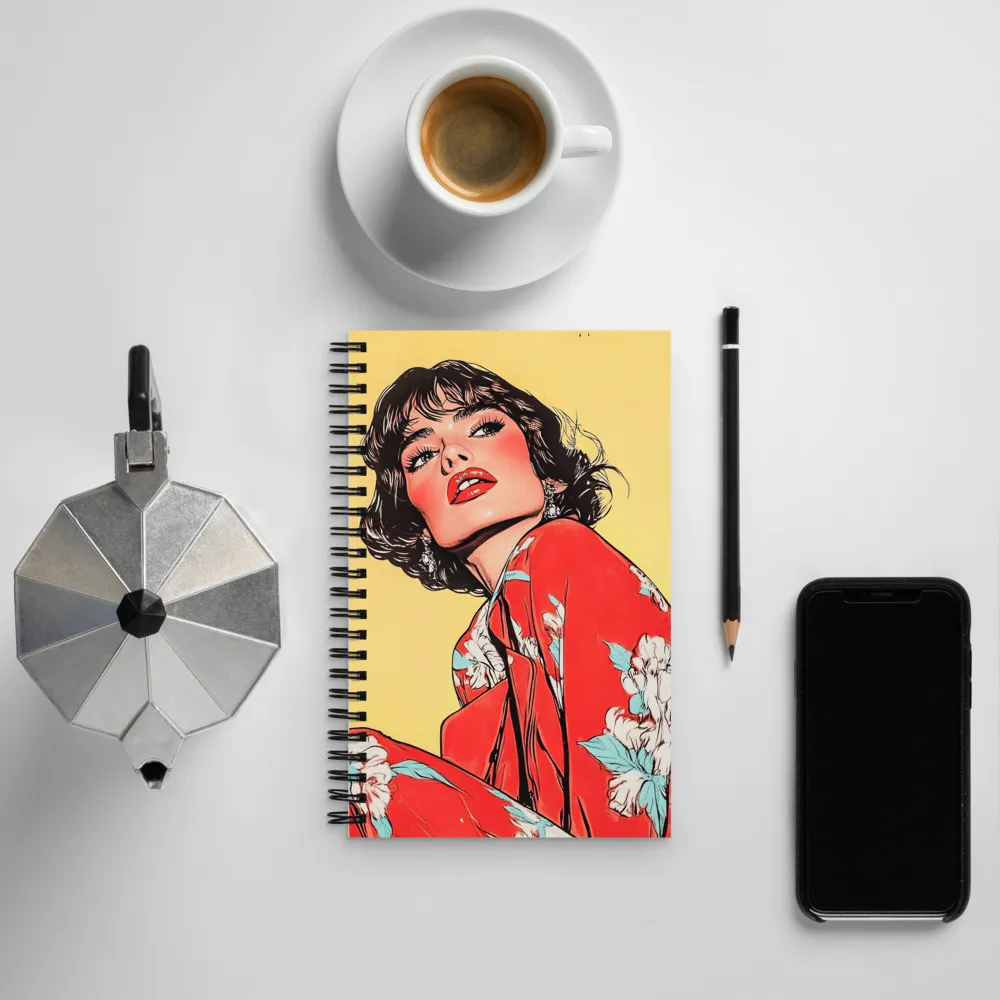 Striking Elegance in Pop Art | Spiral Notebook