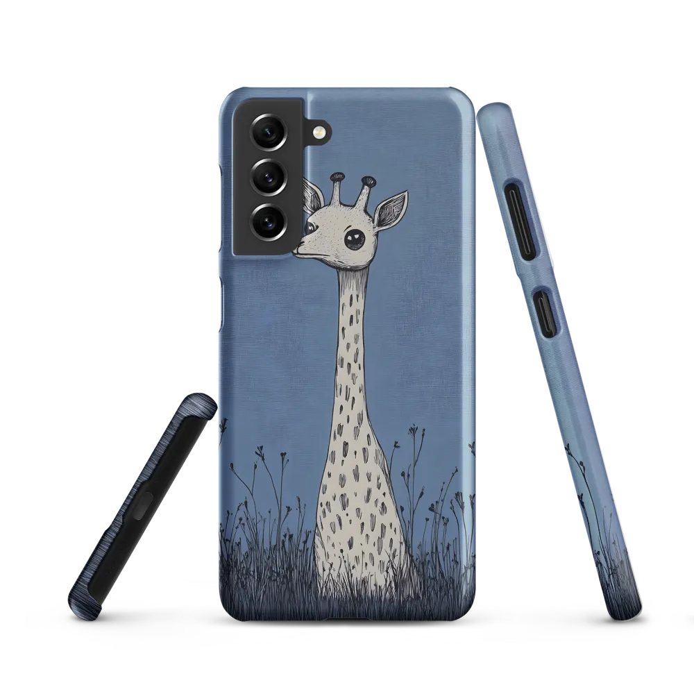 Whimsical Giraffe in Blue