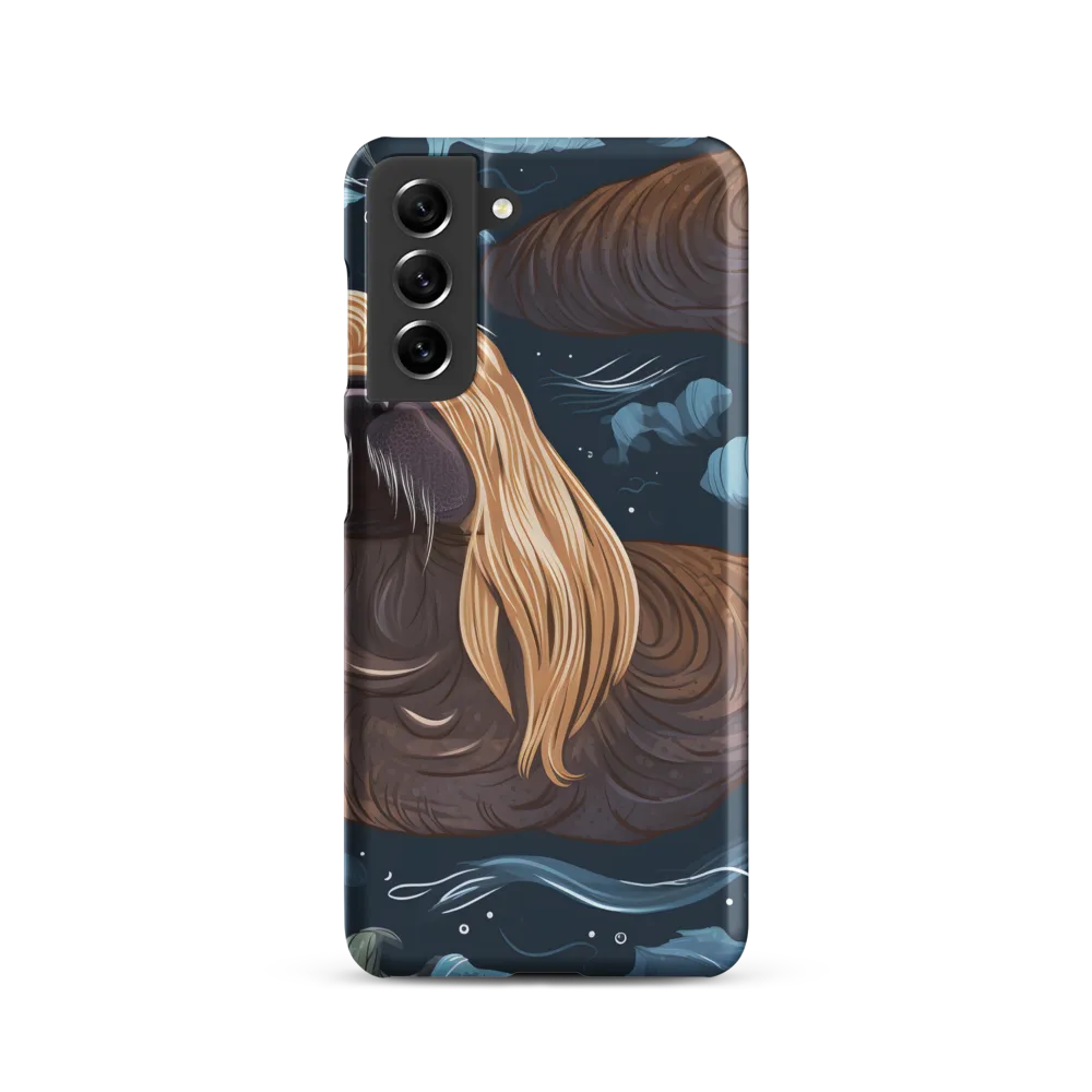 Whimsical Walruses in Deep Blue