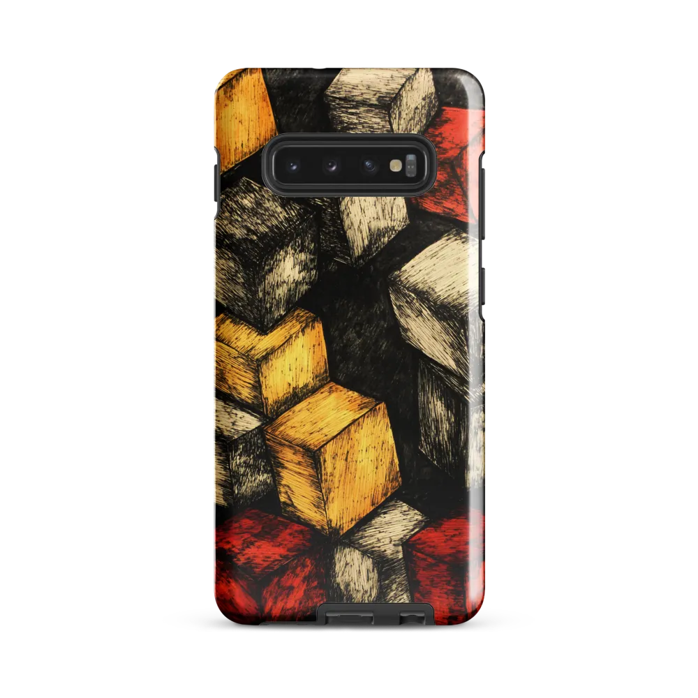 Dynamic Cubes: An Exploration in Color and Form | Phone Case |  S10 Plus | Tough Case | Glossy