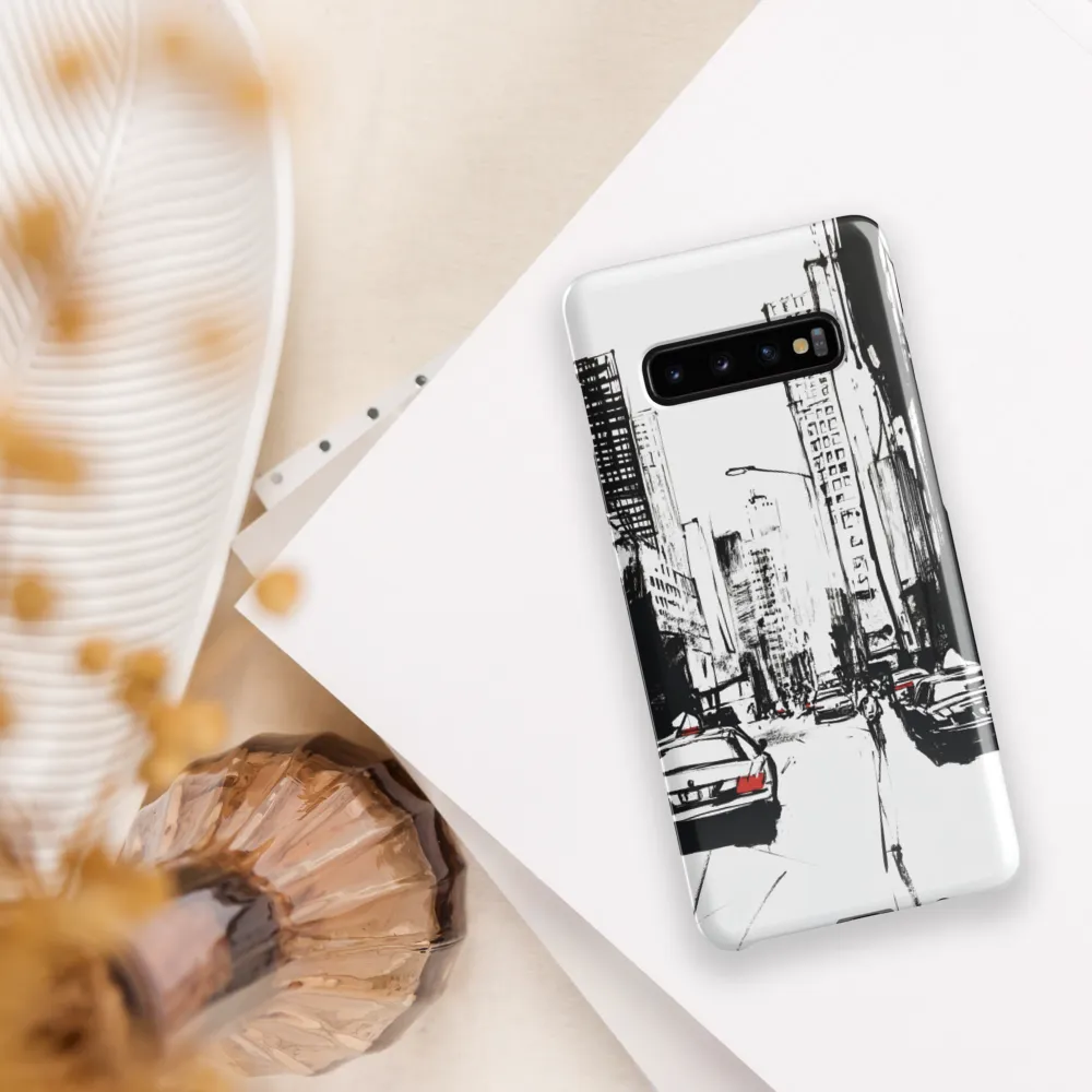 Urban Pulse: A Monochromatic Journey | Phone Case |  S10 Plus | Snap Case | Glossy