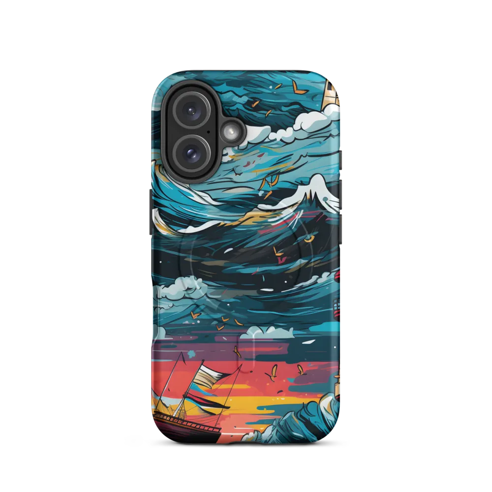 Turbulent Seas: A Lighthouse Adventure | Phone Case |  16 | MagSafe® Tough Case | Matte
