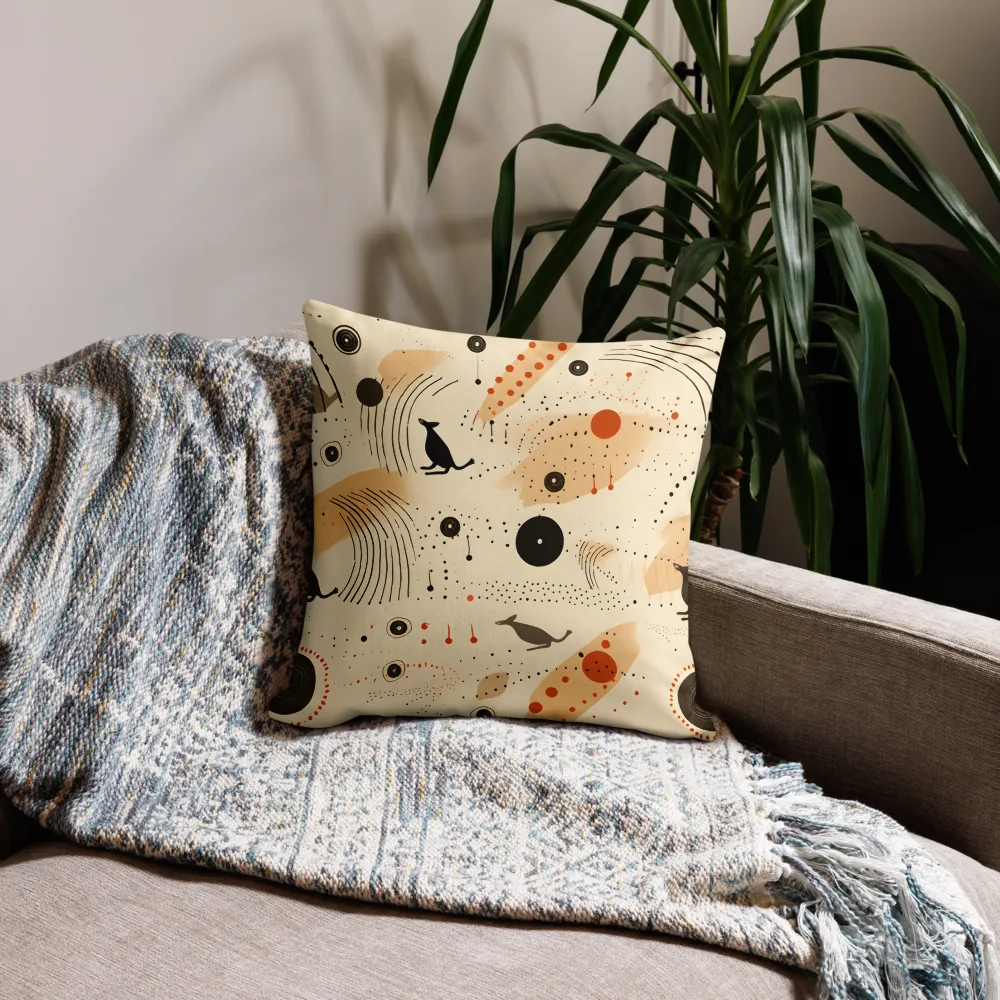 Playful Patterns in Earth Tones | Pillow | 18″×18″