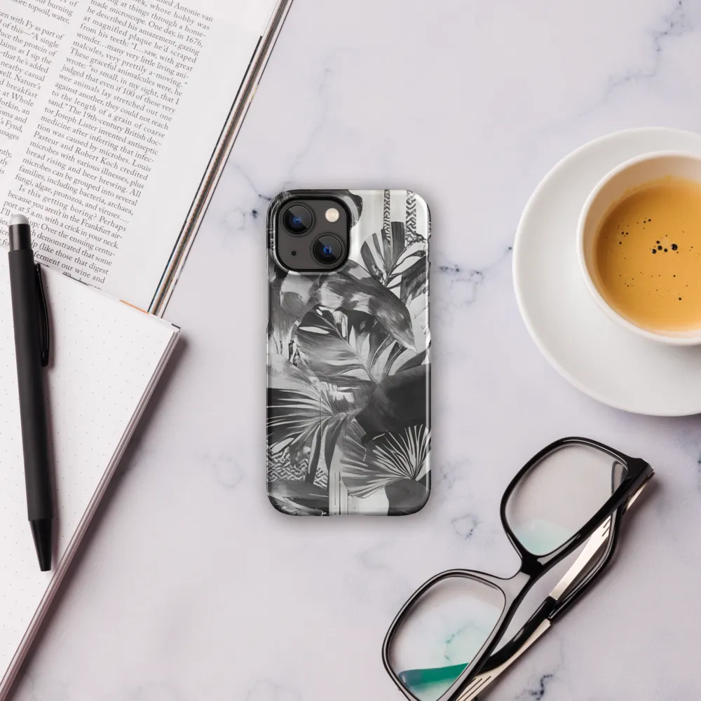 Monochrome Serenity in Tropical Foliage