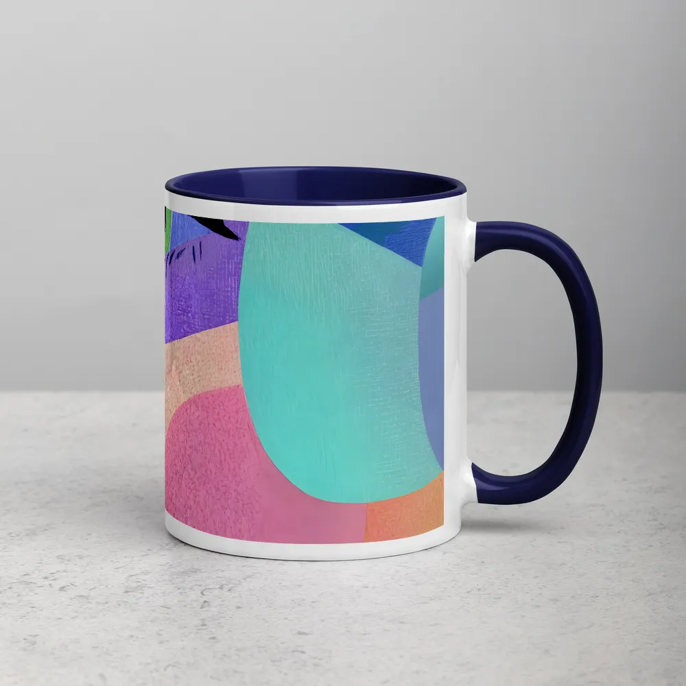 Fragmented Profile in Cyan and Purple