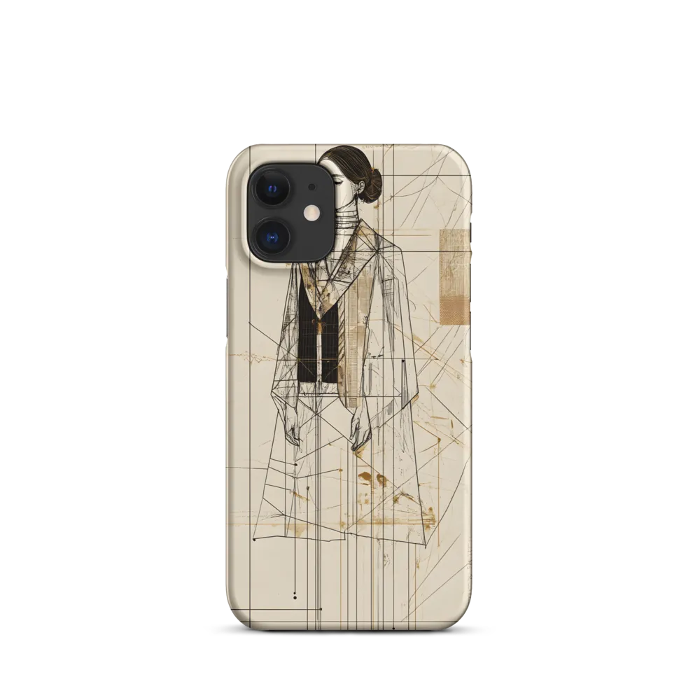 Elegance in Lines | Phone Case |  12 Mini | Snap Case | Matte