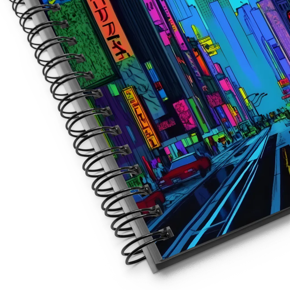 Neon Dreams of the City | Spiral Notebook