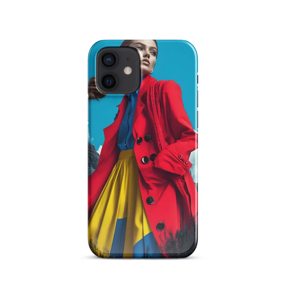 Scarlet Coat over Azure Peaks