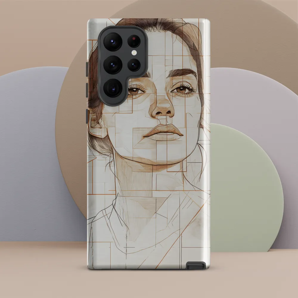 Geometric Serenity: A Minimalist Portrait
