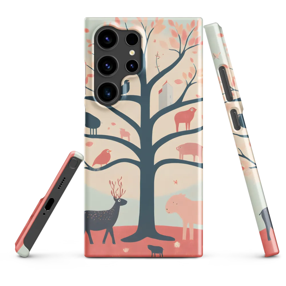 Whimsical Tree with Playful Creatures