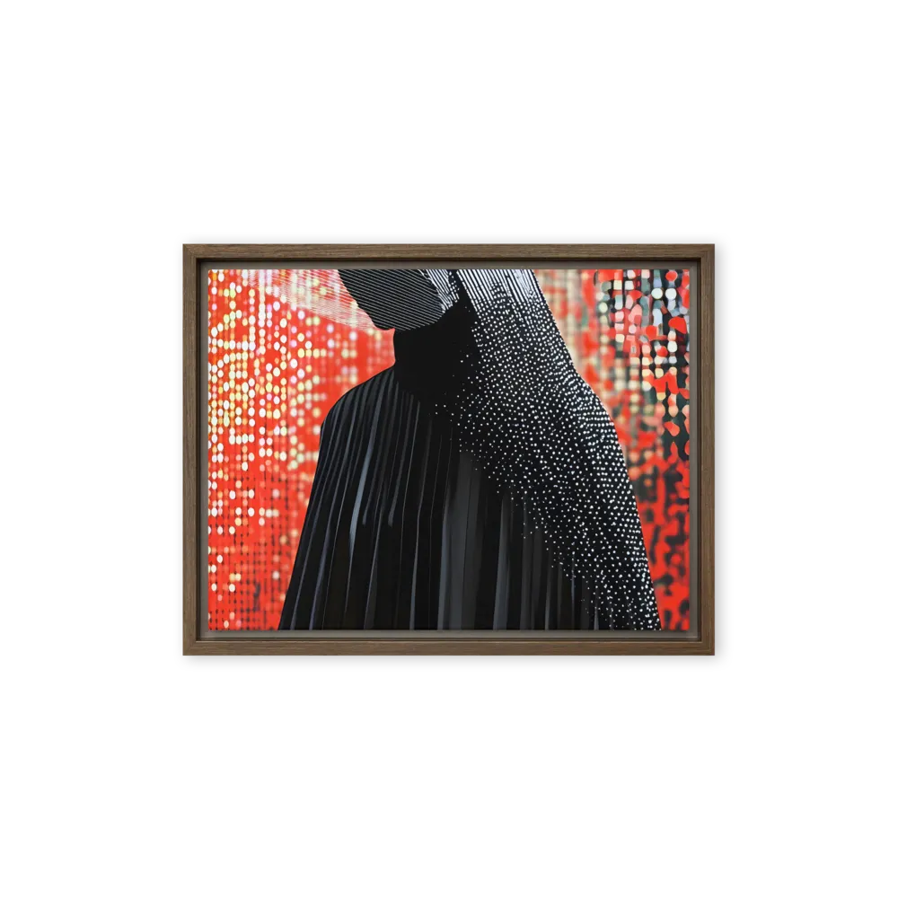 Veil of Modernity | Canvas with Brown Frame | 12″×16″