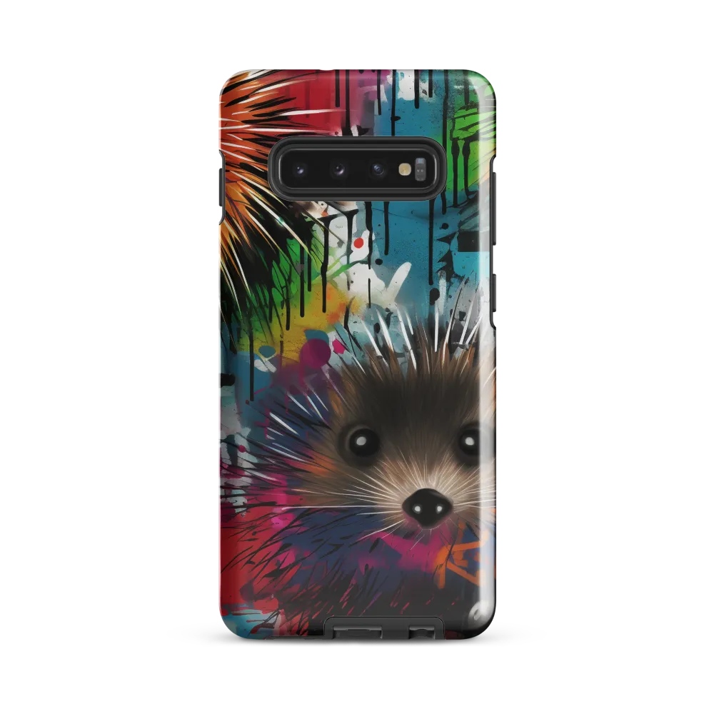 Whimsical Hedgehogs in a Kaleidoscopic Wonderland | Phone Case |  S10 Plus | Tough Case | Glossy