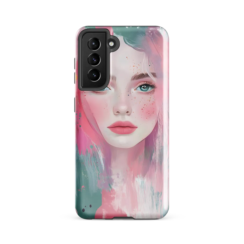 Dreamy Serenity: A Contemporary Portrait | Phone Case |  S21 FE | Tough Case | Glossy