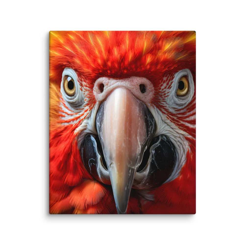 The Fiery Gaze of the Parrot | Canvas | 16″×20″