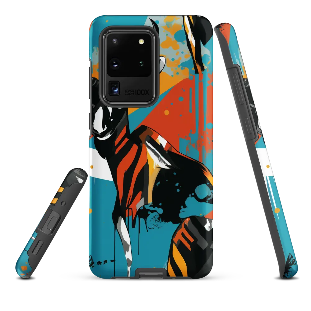 Dynamic Antelope in Vivid Abstract