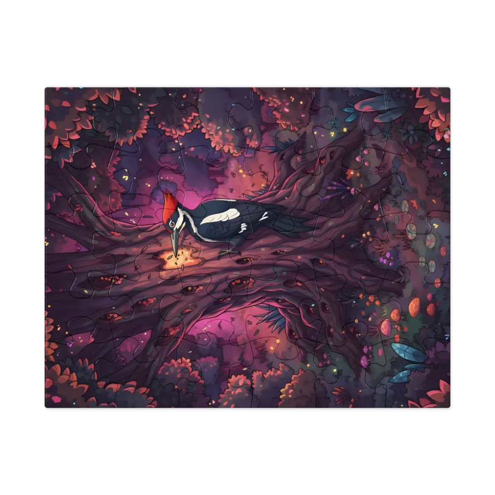 Enchanted Woodpecker 
 Jigsaw Puzzle in Tin Box
